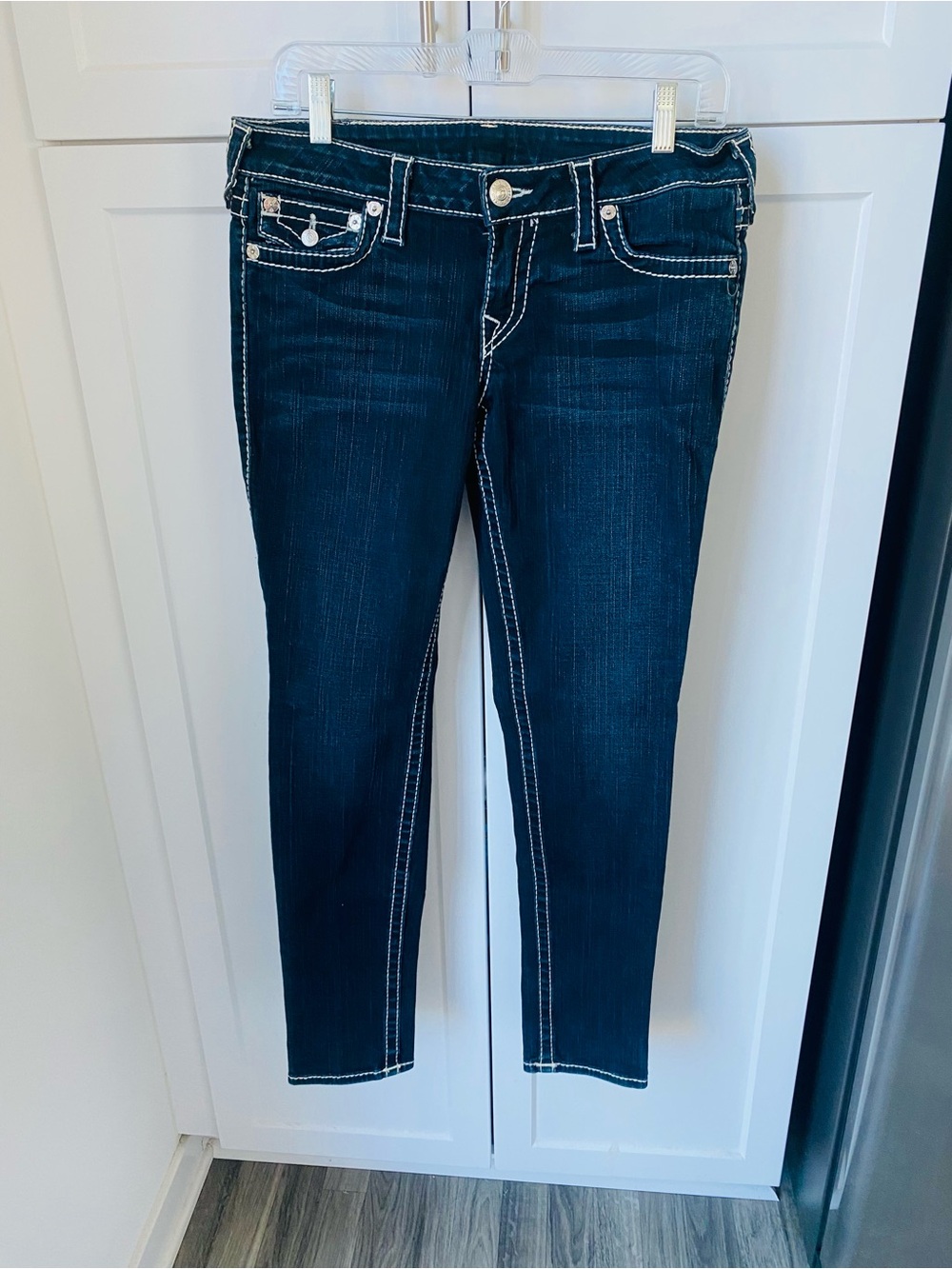 True religion size 30 dark denim skinny jeans womens nwot